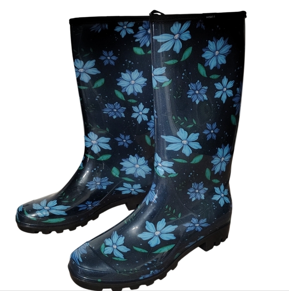 HISEA Women's Rubber Rain Boots Mid-Calf Waterproof Garden Boots Size 10 New - Picture 2 of 10